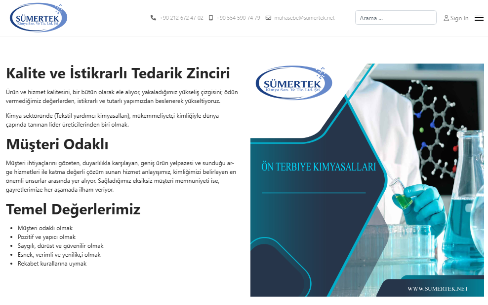 SÜMERTEK KİMYA SAN.VE TİC.LTD.ŞTİ.